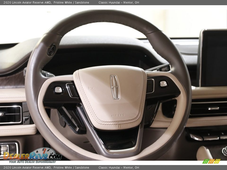 2020 Lincoln Aviator Reserve AWD Pristine White / Sandstone Photo #7