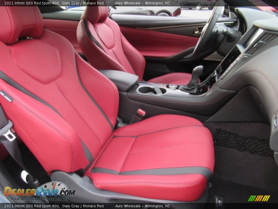 Front Seat of 2021 Infiniti Q60 Red Sport 400 Photo #13