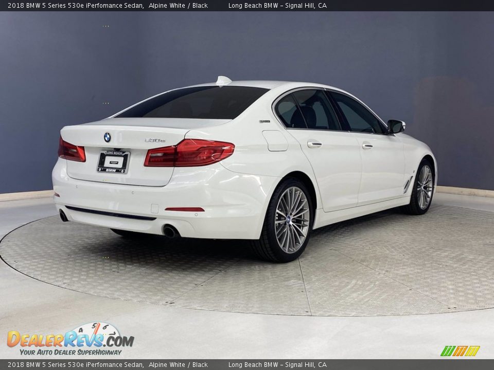 2018 BMW 5 Series 530e iPerfomance Sedan Alpine White / Black Photo #5