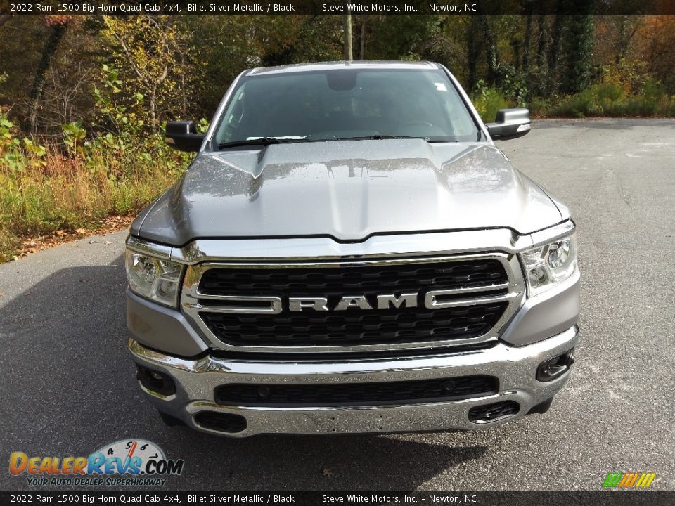 2022 Ram 1500 Big Horn Quad Cab 4x4 Billet Silver Metallic / Black Photo #3