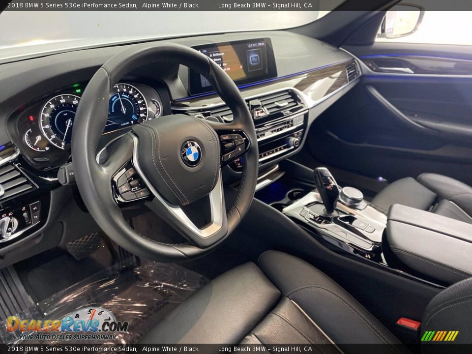 2018 BMW 5 Series 530e iPerfomance Sedan Alpine White / Black Photo #15