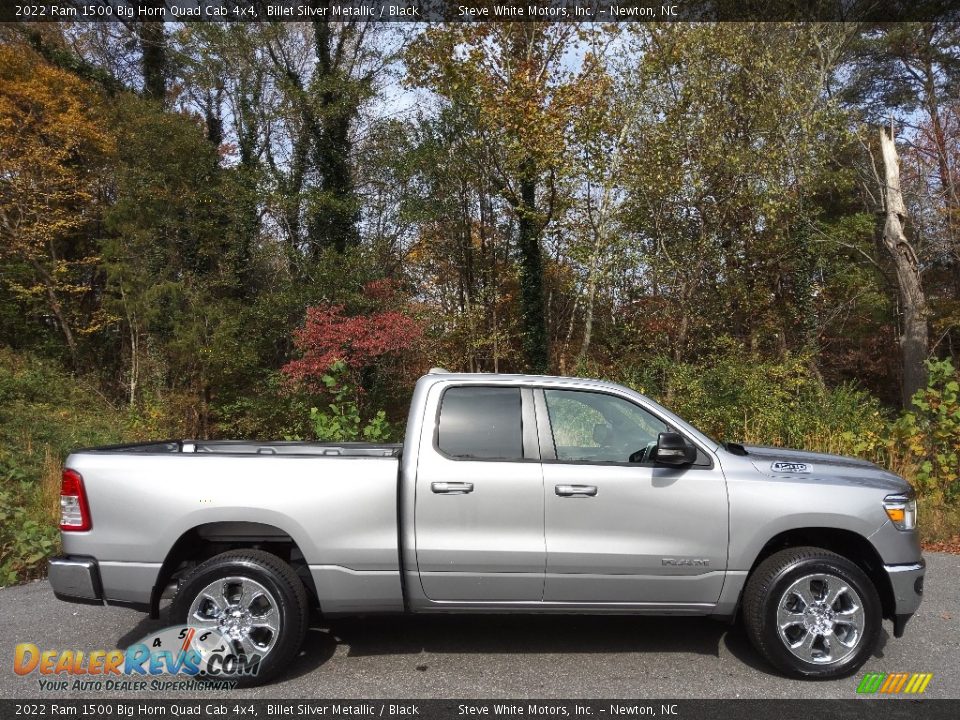 2022 Ram 1500 Big Horn Quad Cab 4x4 Billet Silver Metallic / Black Photo #5