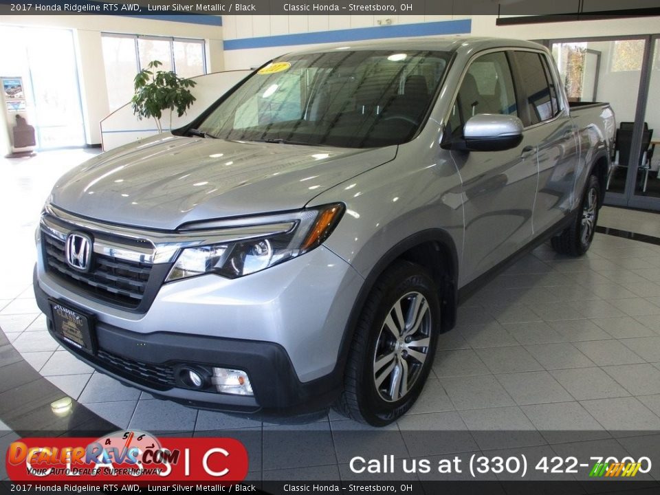 2017 Honda Ridgeline RTS AWD Lunar Silver Metallic / Black Photo #1