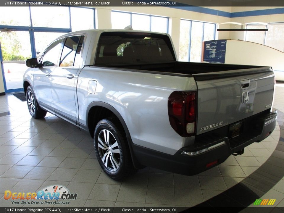 2017 Honda Ridgeline RTS AWD Lunar Silver Metallic / Black Photo #9