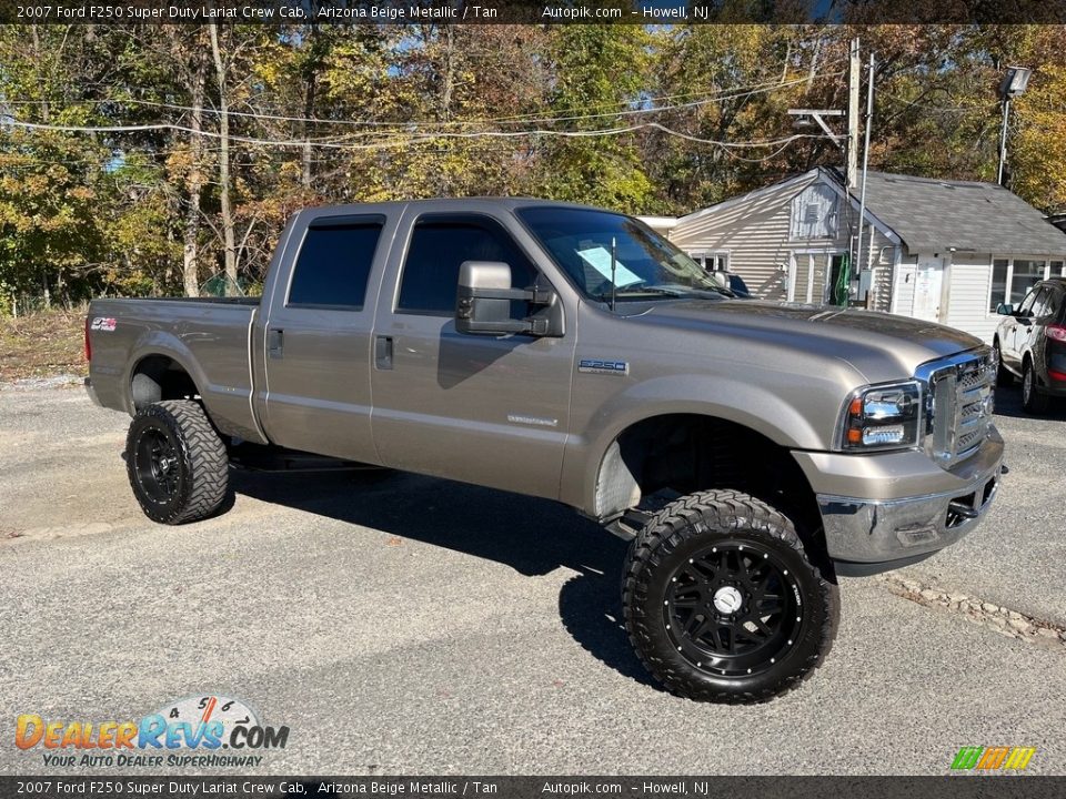 2007 Ford F250 Super Duty Lariat Crew Cab Arizona Beige Metallic / Tan Photo #1