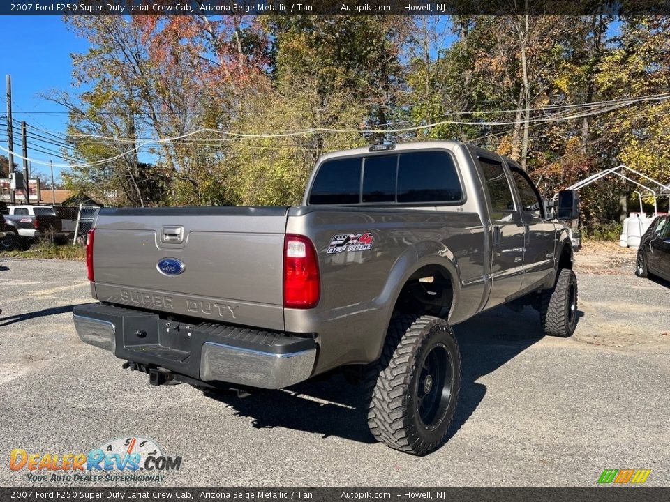 2007 Ford F250 Super Duty Lariat Crew Cab Arizona Beige Metallic / Tan Photo #8