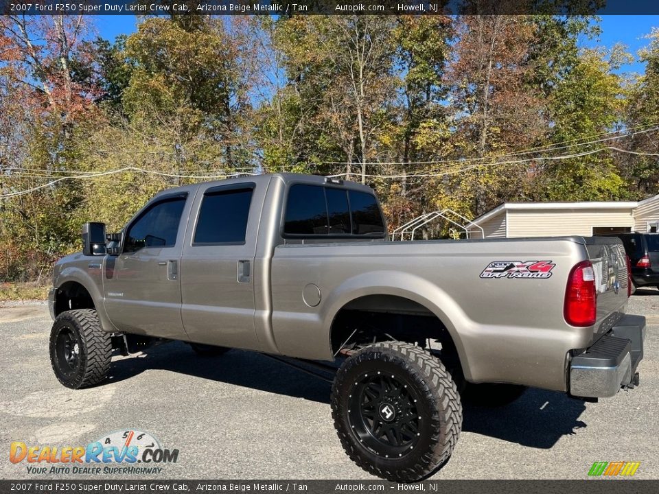 2007 Ford F250 Super Duty Lariat Crew Cab Arizona Beige Metallic / Tan Photo #9