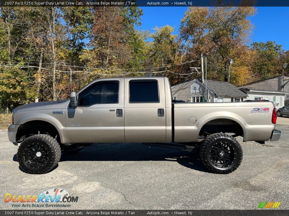 2007 Ford F250 Super Duty Lariat Crew Cab Arizona Beige Metallic / Tan Photo #10