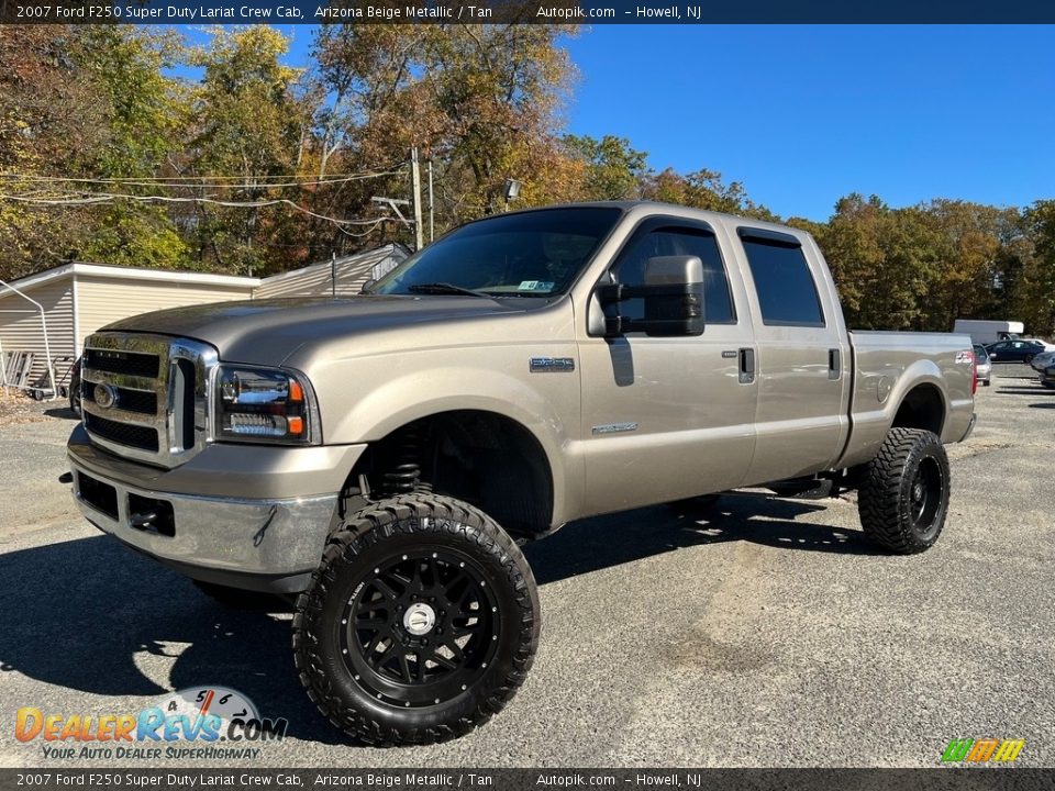 2007 Ford F250 Super Duty Lariat Crew Cab Arizona Beige Metallic / Tan Photo #11