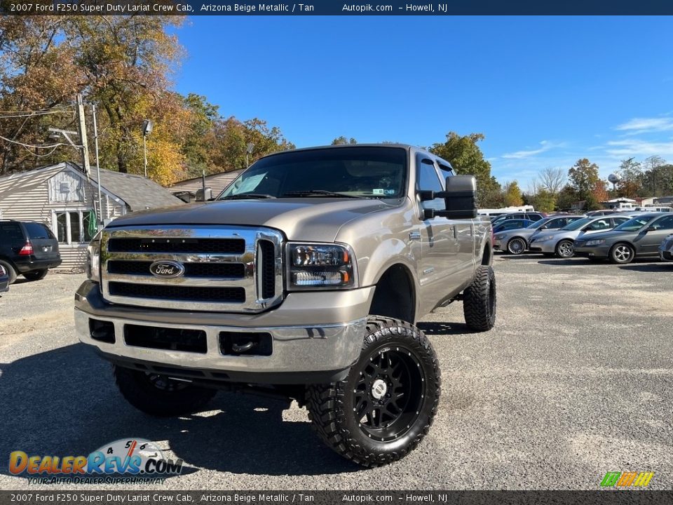 2007 Ford F250 Super Duty Lariat Crew Cab Arizona Beige Metallic / Tan Photo #12