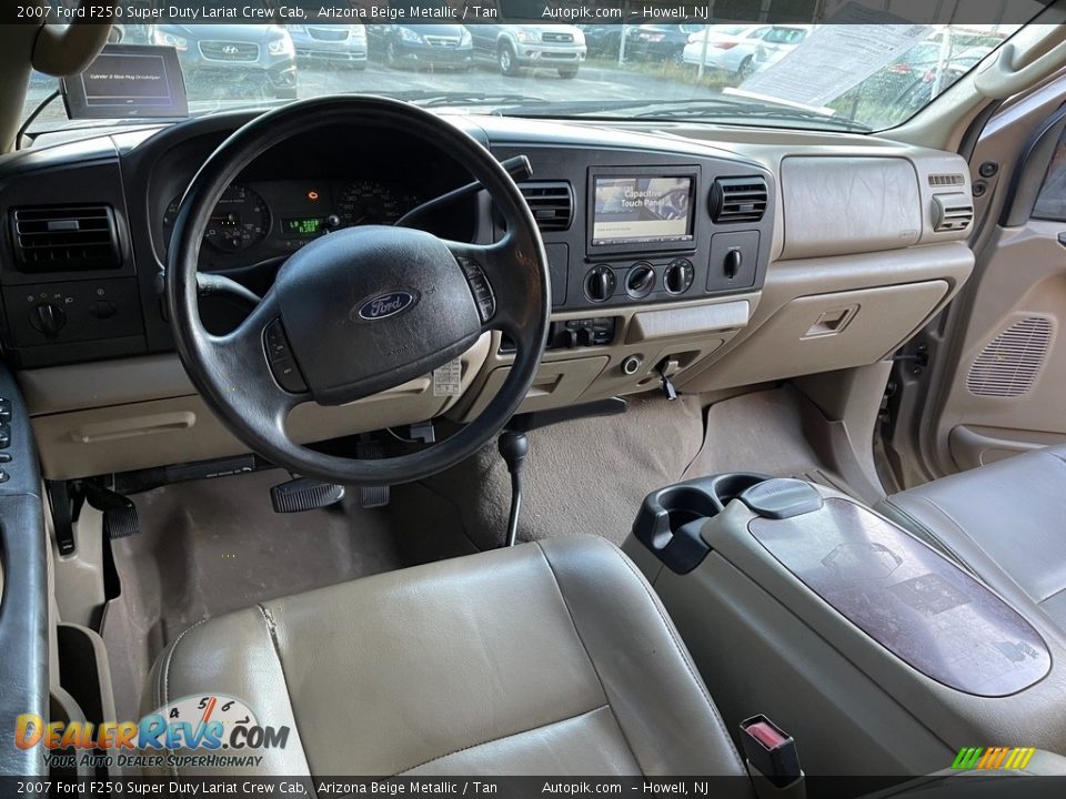 2007 Ford F250 Super Duty Lariat Crew Cab Arizona Beige Metallic / Tan Photo #21