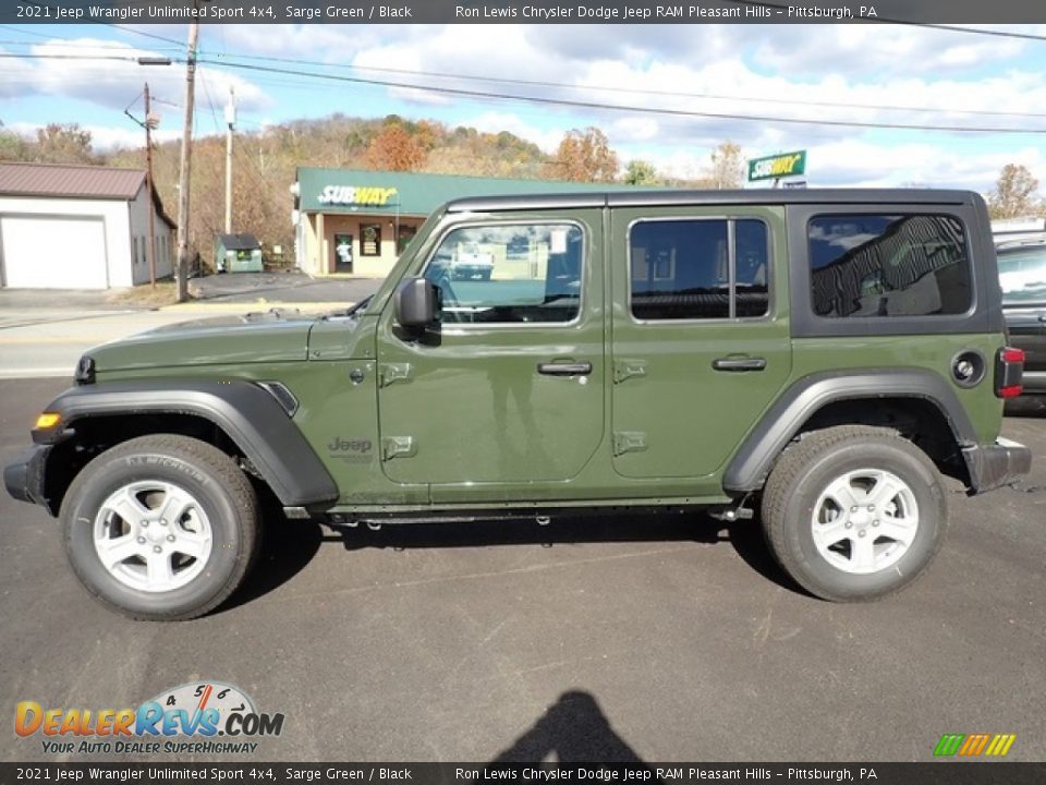 2021 Jeep Wrangler Unlimited Sport 4x4 Sarge Green / Black Photo #2