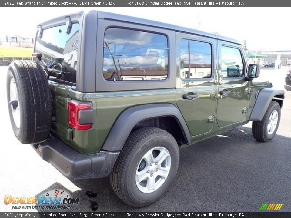 2021 Jeep Wrangler Unlimited Sport 4x4 Sarge Green / Black Photo #7