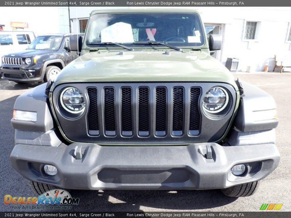 2021 Jeep Wrangler Unlimited Sport 4x4 Sarge Green / Black Photo #10