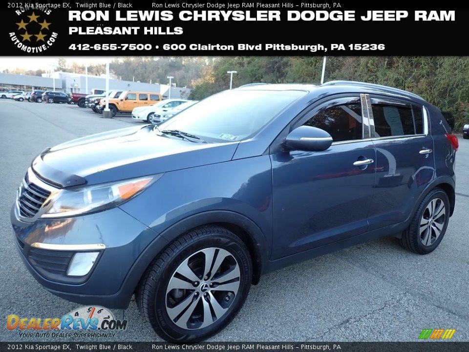 2012 Kia Sportage EX Twilight Blue / Black Photo #1