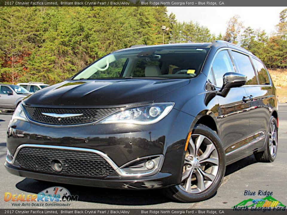 2017 Chrysler Pacifica Limited Brilliant Black Crystal Pearl / Black/Alloy Photo #1