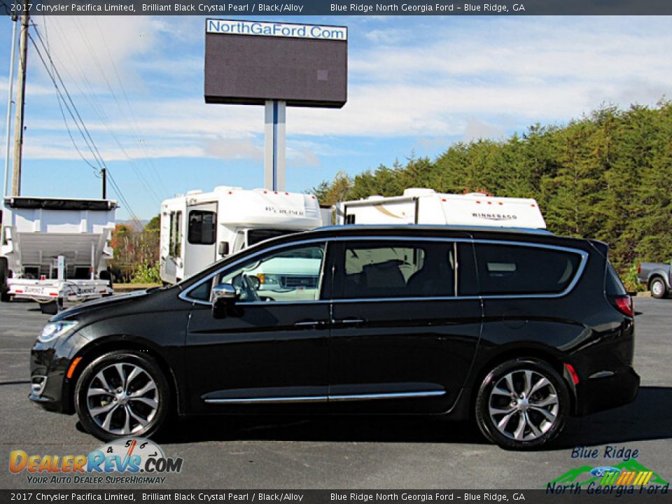 2017 Chrysler Pacifica Limited Brilliant Black Crystal Pearl / Black/Alloy Photo #2