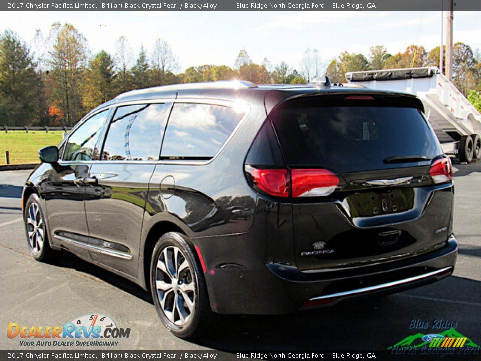 2017 Chrysler Pacifica Limited Brilliant Black Crystal Pearl / Black/Alloy Photo #3