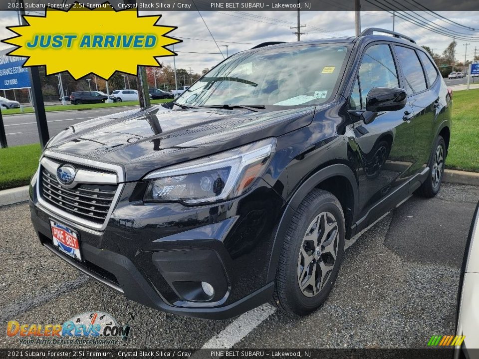 2021 Subaru Forester 2.5i Premium Crystal Black Silica / Gray Photo #1