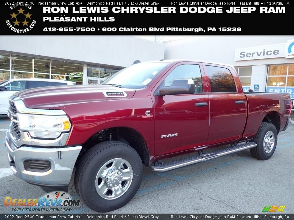 2022 Ram 2500 Tradesman Crew Cab 4x4 Delmonico Red Pearl / Black/Diesel Gray Photo #1