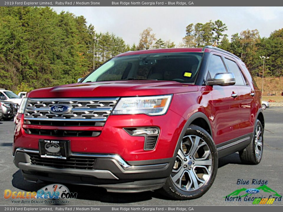 2019 Ford Explorer Limited Ruby Red / Medium Stone Photo #1