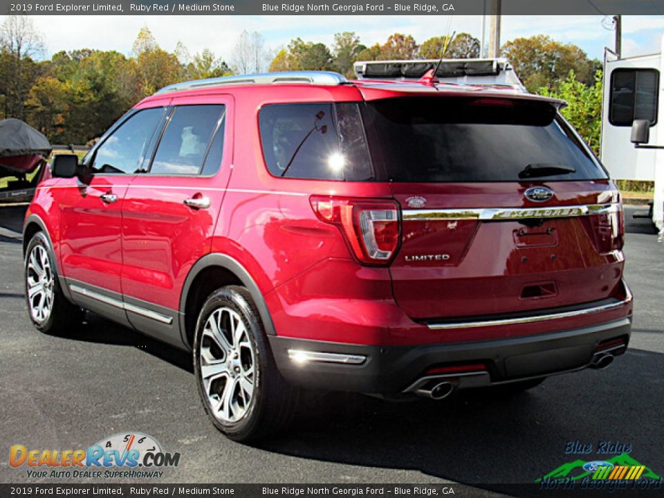 2019 Ford Explorer Limited Ruby Red / Medium Stone Photo #3