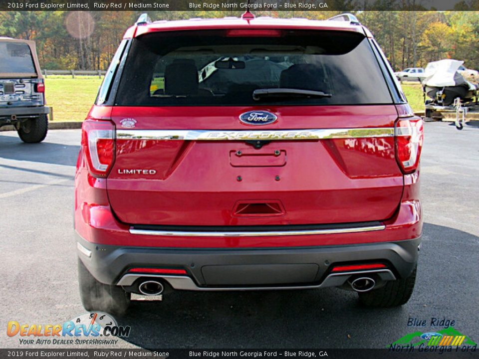2019 Ford Explorer Limited Ruby Red / Medium Stone Photo #4