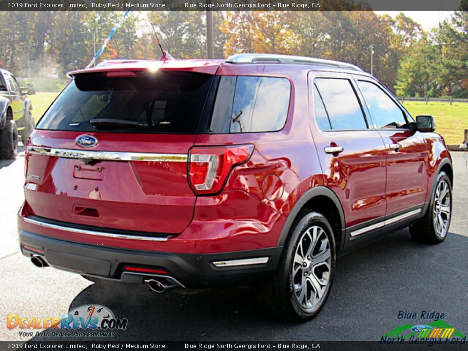 2019 Ford Explorer Limited Ruby Red / Medium Stone Photo #5