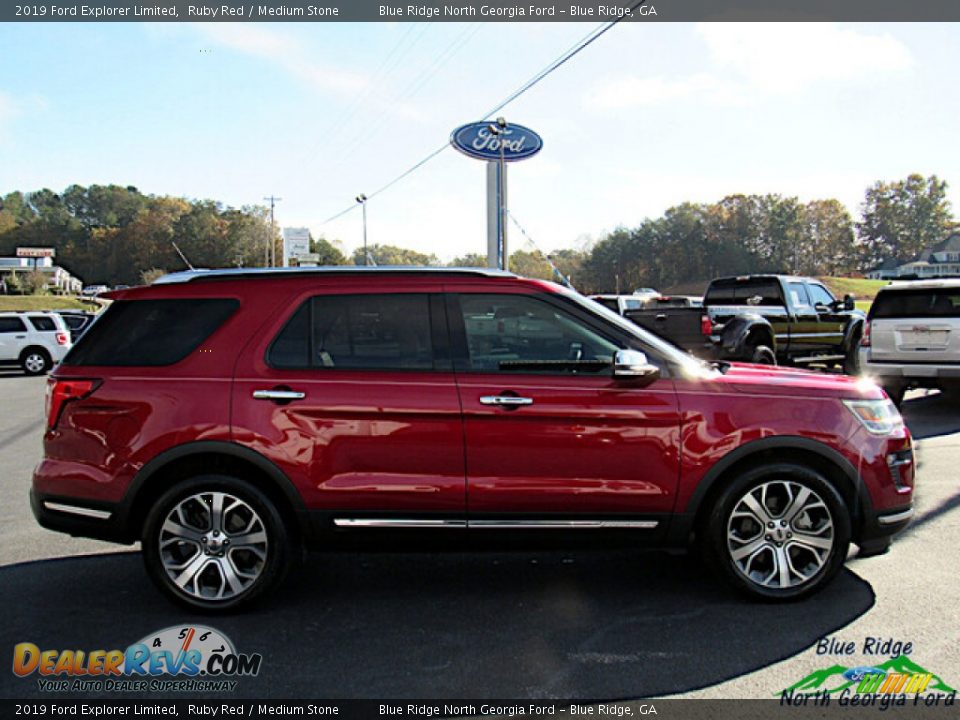 2019 Ford Explorer Limited Ruby Red / Medium Stone Photo #6