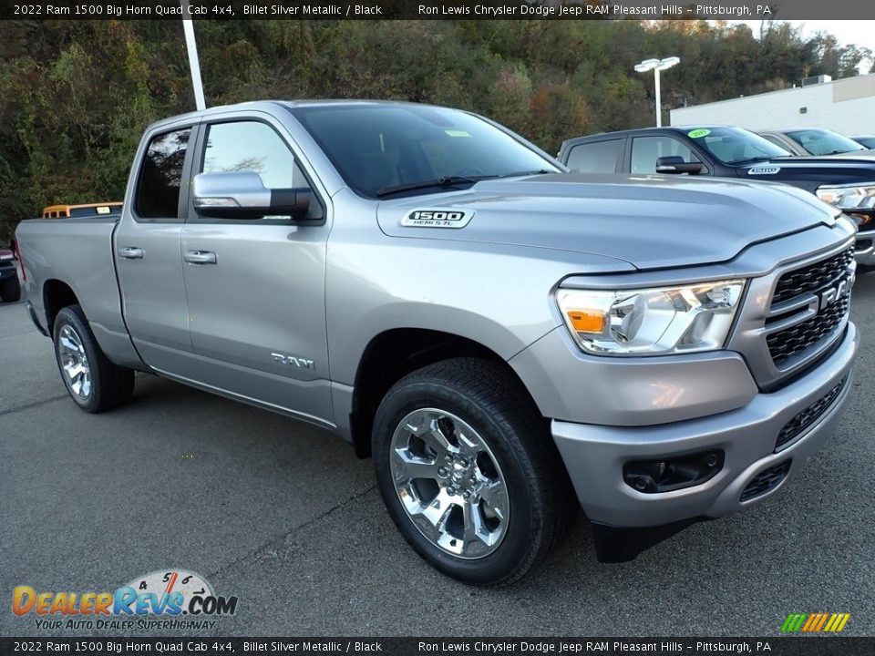 2022 Ram 1500 Big Horn Quad Cab 4x4 Billet Silver Metallic / Black Photo #7