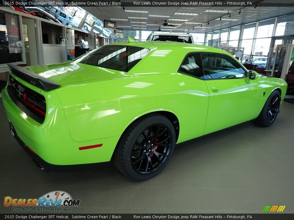 2015 Dodge Challenger SRT Hellcat Sublime Green Pearl / Black Photo #6