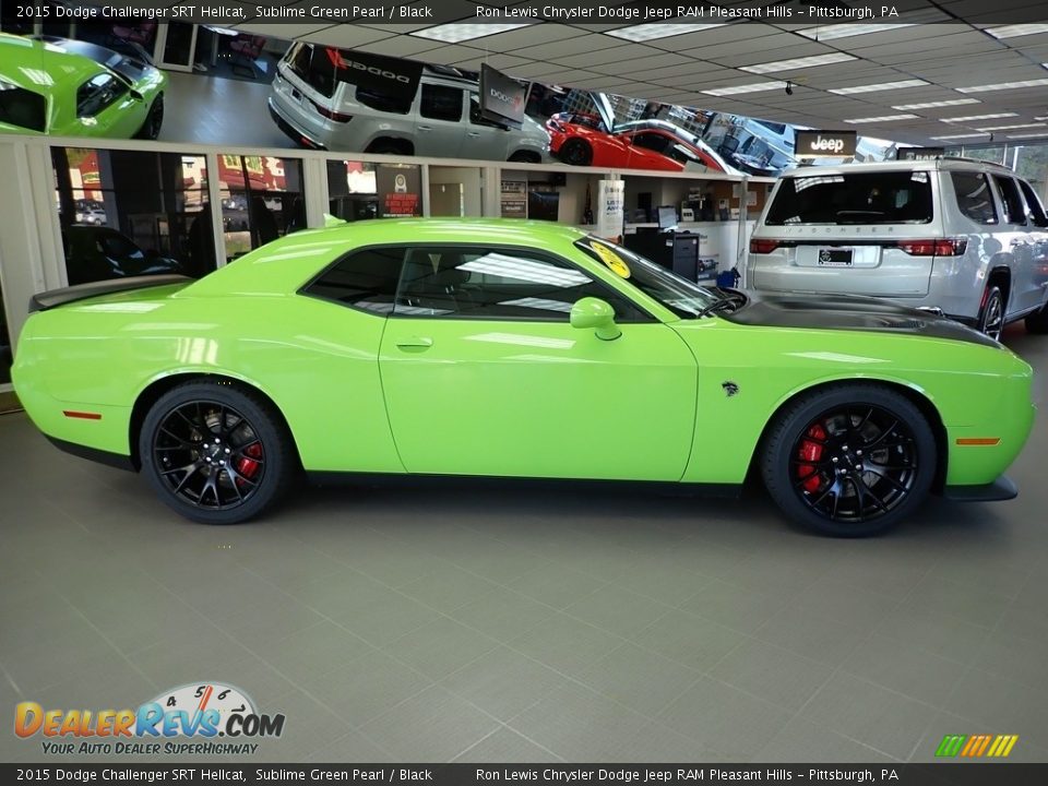 2015 Dodge Challenger SRT Hellcat Sublime Green Pearl / Black Photo #7