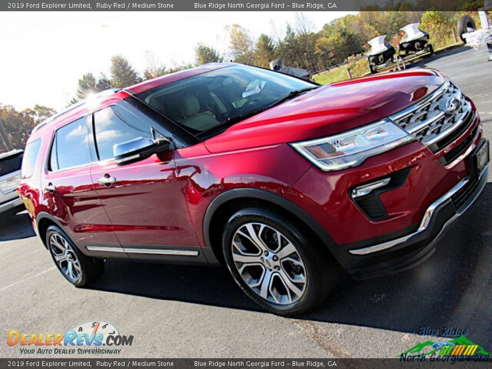 2019 Ford Explorer Limited Ruby Red / Medium Stone Photo #30