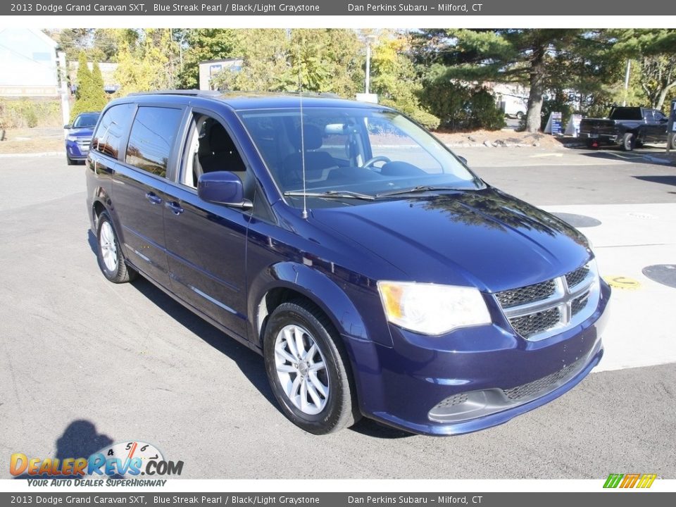 2013 Dodge Grand Caravan SXT Blue Streak Pearl / Black/Light Graystone Photo #3