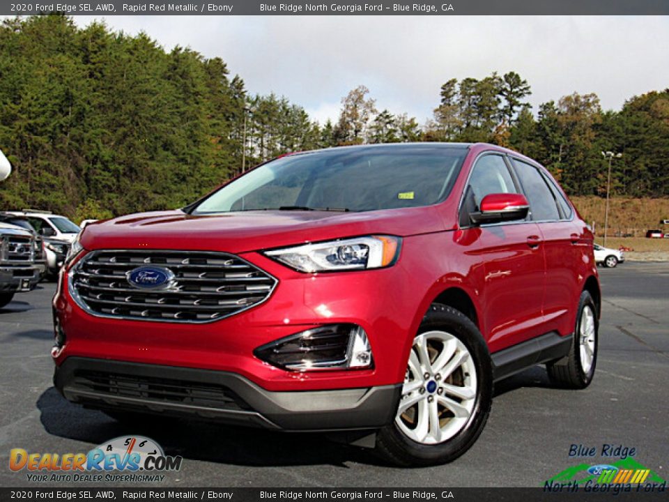 2020 Ford Edge SEL AWD Rapid Red Metallic / Ebony Photo #1