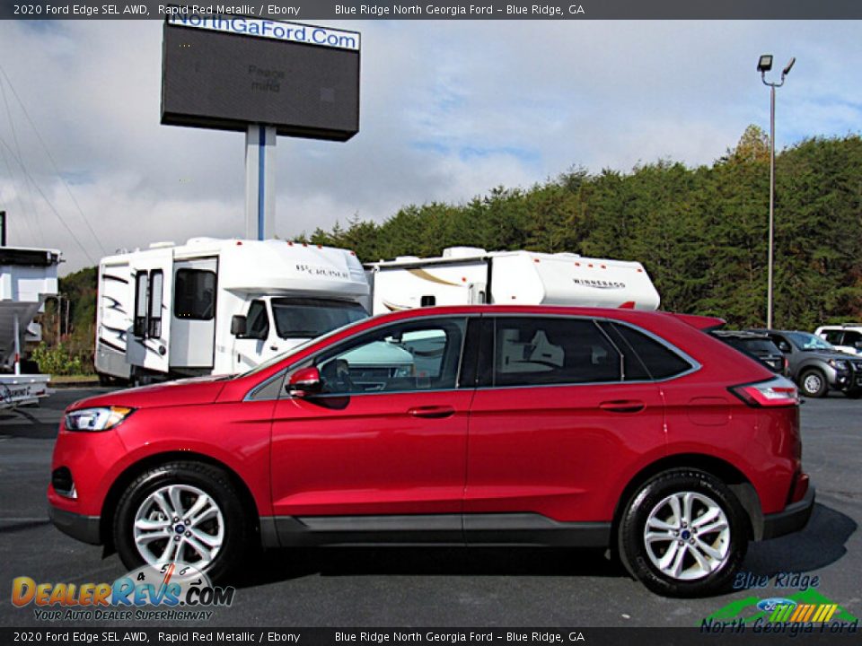 2020 Ford Edge SEL AWD Rapid Red Metallic / Ebony Photo #2