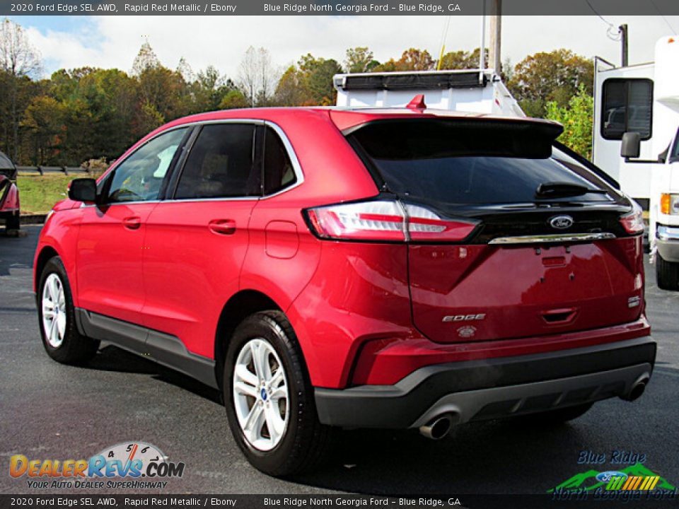 2020 Ford Edge SEL AWD Rapid Red Metallic / Ebony Photo #3