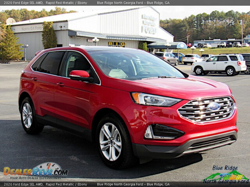 2020 Ford Edge SEL AWD Rapid Red Metallic / Ebony Photo #7