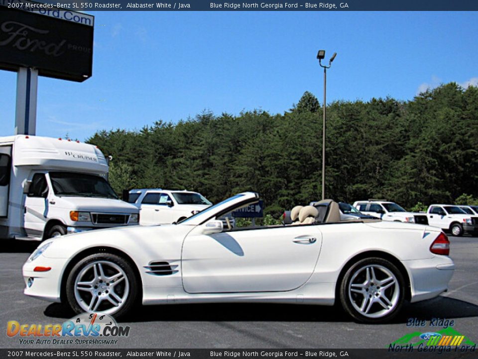 2007 Mercedes-Benz SL 550 Roadster Alabaster White / Java Photo #2