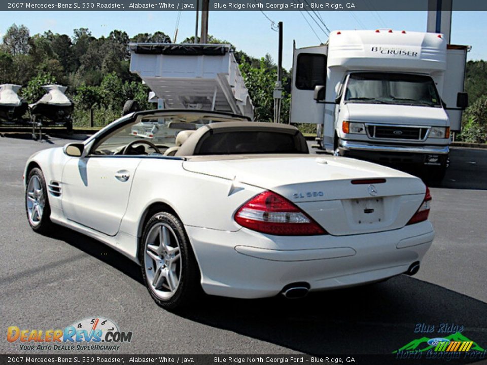 2007 Mercedes-Benz SL 550 Roadster Alabaster White / Java Photo #3