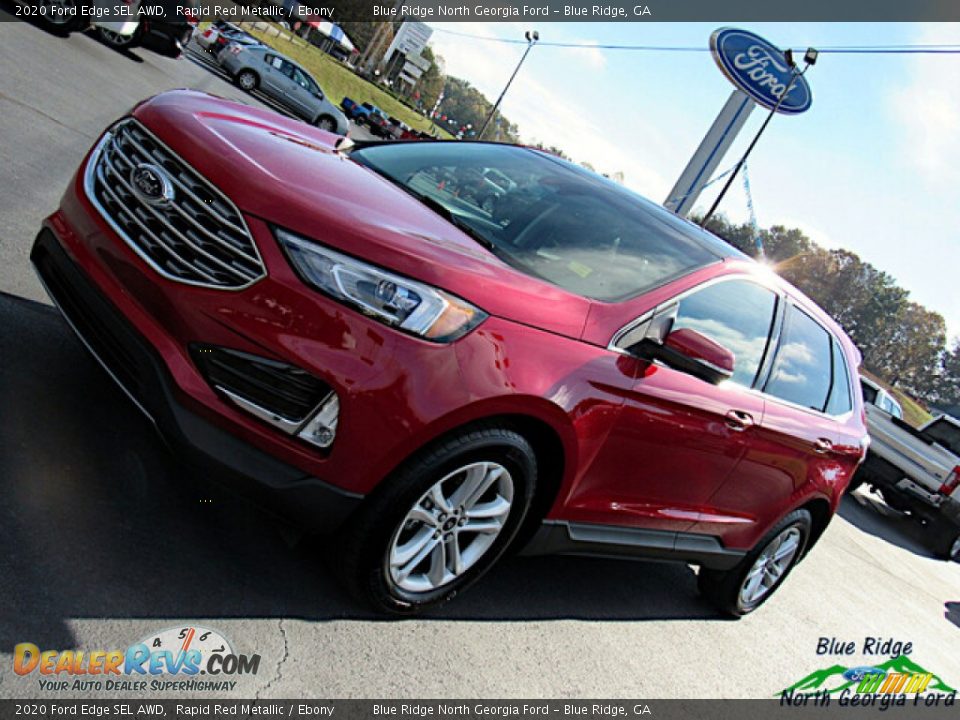 2020 Ford Edge SEL AWD Rapid Red Metallic / Ebony Photo #27