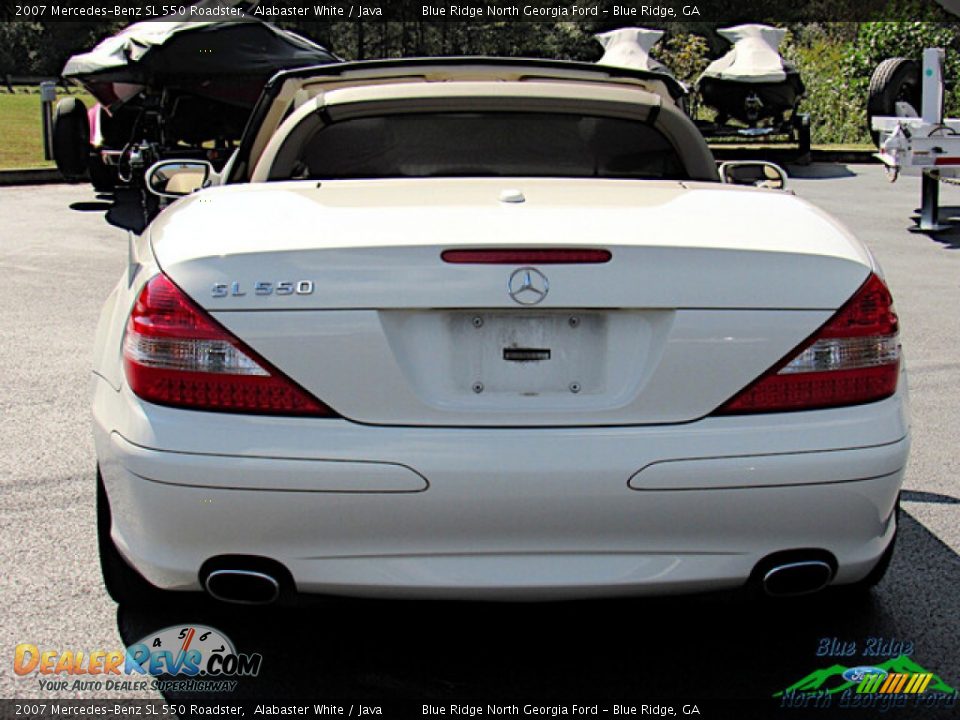 2007 Mercedes-Benz SL 550 Roadster Alabaster White / Java Photo #4