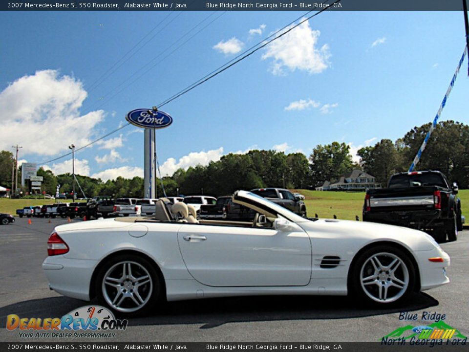 2007 Mercedes-Benz SL 550 Roadster Alabaster White / Java Photo #6