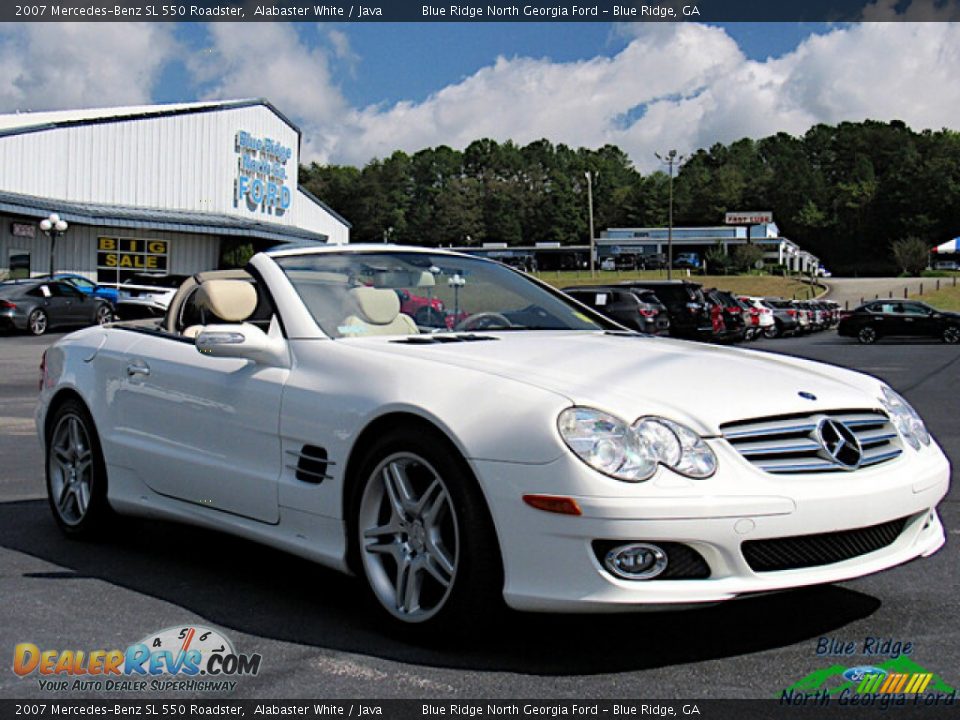 2007 Mercedes-Benz SL 550 Roadster Alabaster White / Java Photo #7