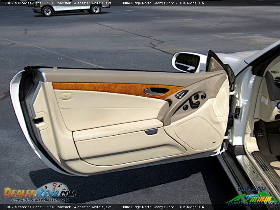 2007 Mercedes-Benz SL 550 Roadster Alabaster White / Java Photo #10