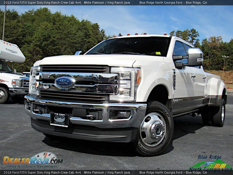 2019 Ford F350 Super Duty King Ranch Crew Cab 4x4 White Platinum / King Ranch Java Photo #1