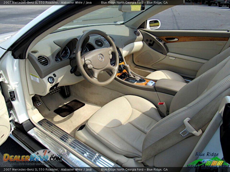 2007 Mercedes-Benz SL 550 Roadster Alabaster White / Java Photo #11