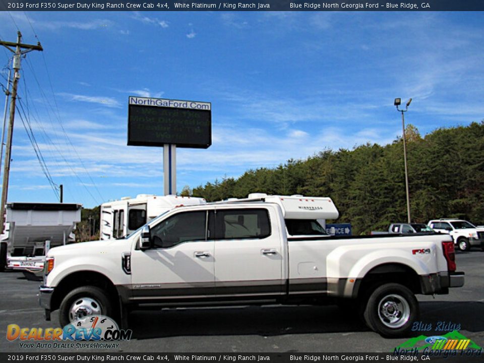 2019 Ford F350 Super Duty King Ranch Crew Cab 4x4 White Platinum / King Ranch Java Photo #2