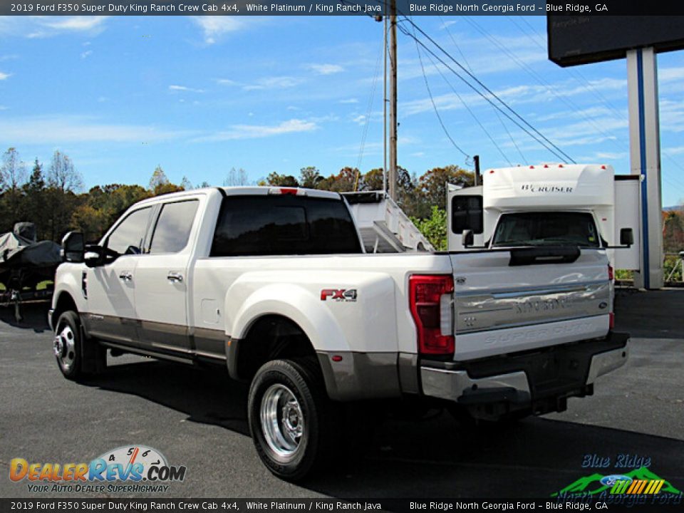 2019 Ford F350 Super Duty King Ranch Crew Cab 4x4 White Platinum / King Ranch Java Photo #3