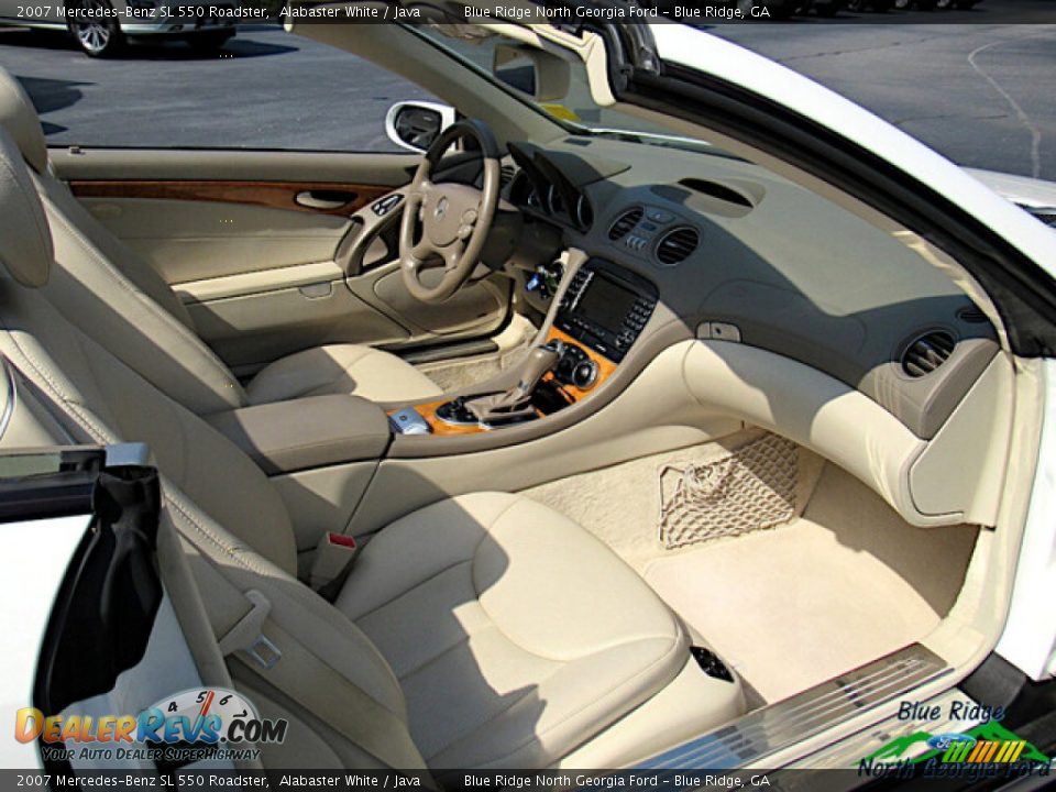 2007 Mercedes-Benz SL 550 Roadster Alabaster White / Java Photo #13